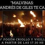 Vigilia y fogón criollo "Malvinas, San Andrés de Giles te canta"